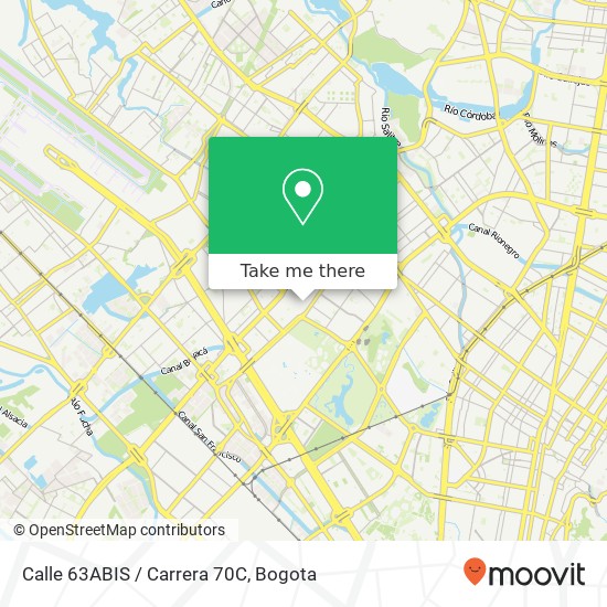 Mapa de Calle 63ABIS / Carrera 70C