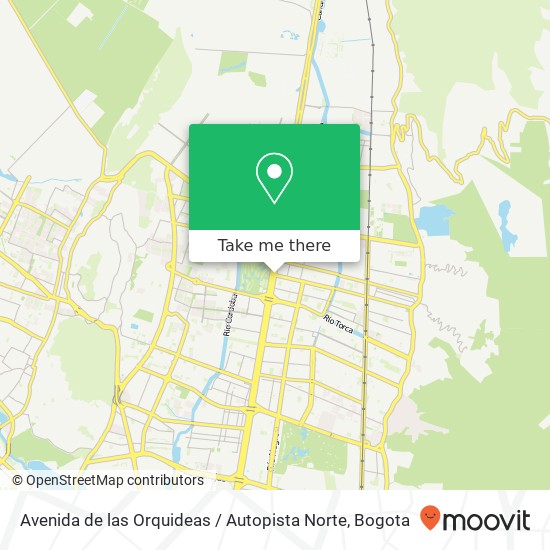 Avenida de las Orquideas / Autopista Norte map