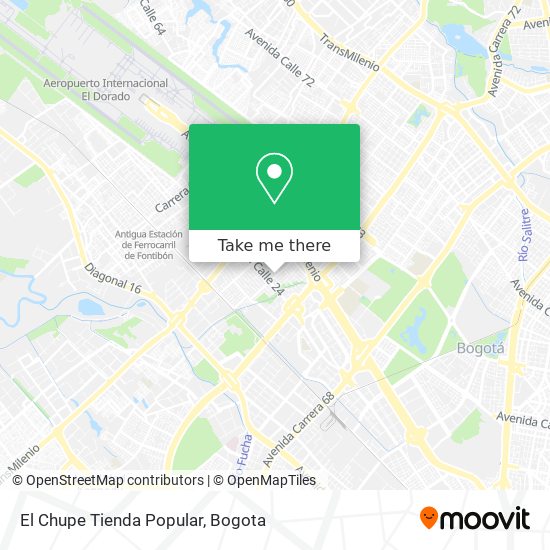 El Chupe Tienda Popular map