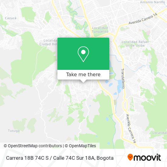 Carrera 18B 74C S / Calle 74C Sur 18A map