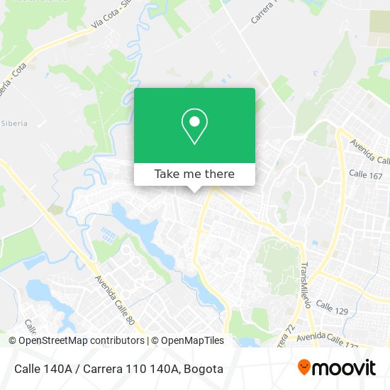 Calle 140A / Carrera 110 140A map