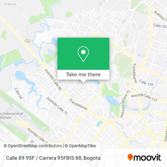 Calle 89 95F / Carrera 95FBIS 88 map