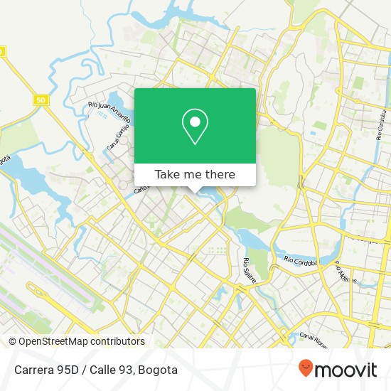 Mapa de Carrera 95D / Calle 93
