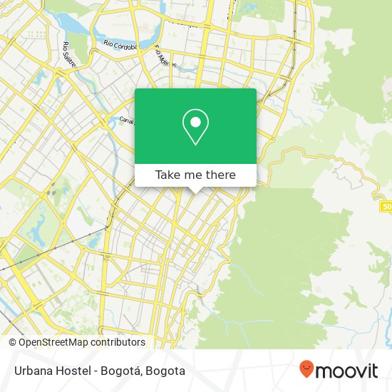 Urbana Hostel - Bogotá map