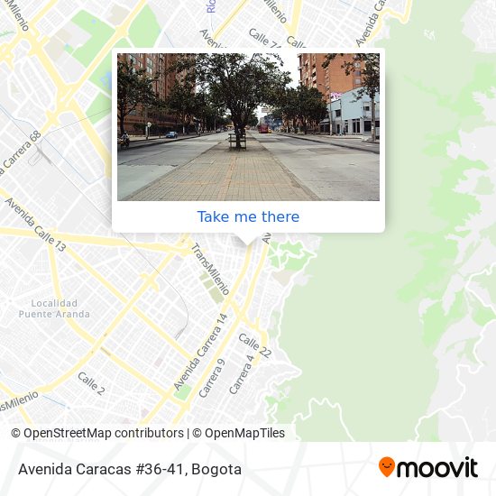 Mapa de Avenida Caracas #36-41