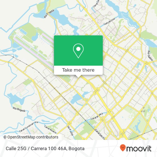 Calle 25G / Carrera 100 46A map