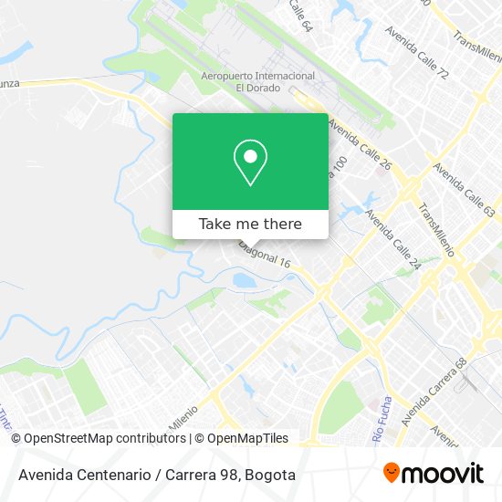 Avenida Centenario / Carrera 98 map