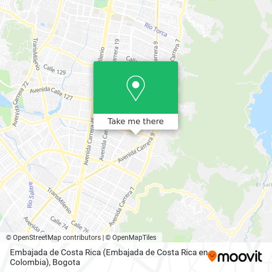 Embajada de Costa Rica (Embajada de Costa Rica en Colombia) map