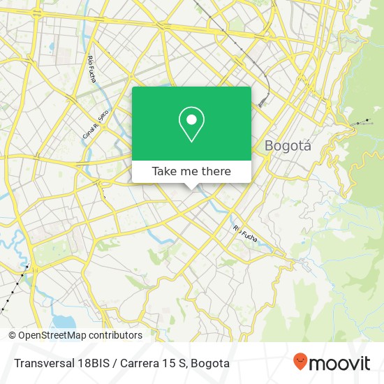 Mapa de Transversal 18BIS / Carrera 15 S