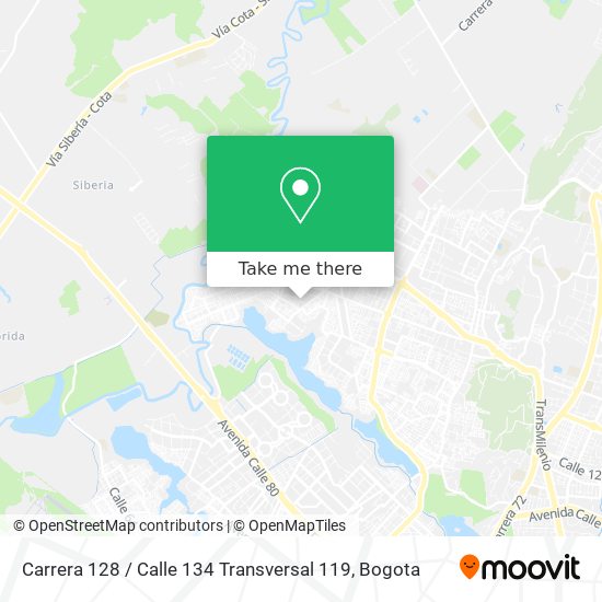 Carrera 128 / Calle 134 Transversal 119 map