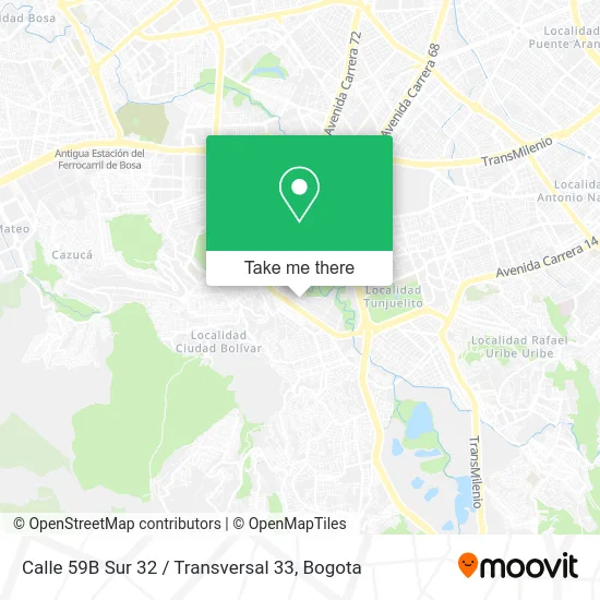 Calle 59B Sur 32 / Transversal 33 map