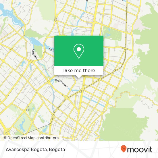 Avancespa Bogotá map