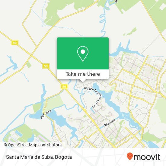 Santa María de Suba map