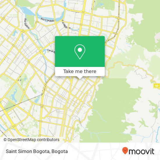 Saint Simon Bogota map