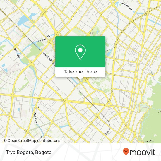 Tryp Bogota map