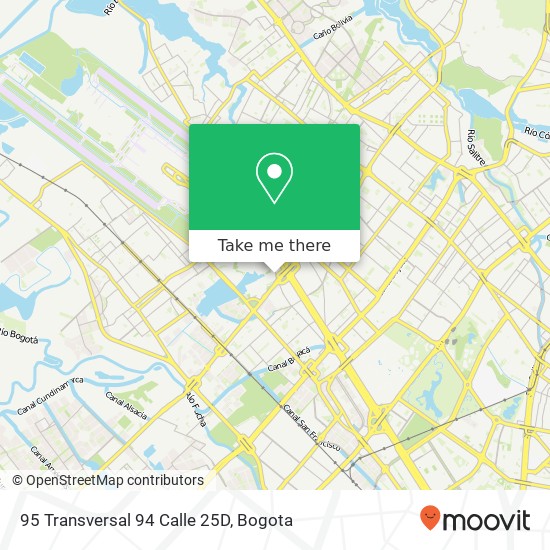 95 Transversal 94 Calle 25D map