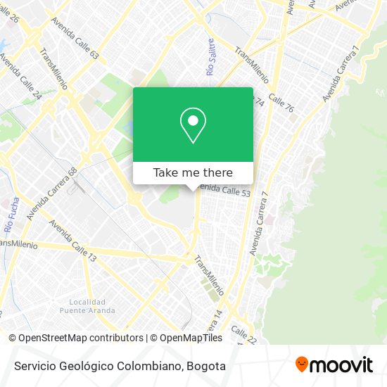 Servicio Geológico Colombiano map