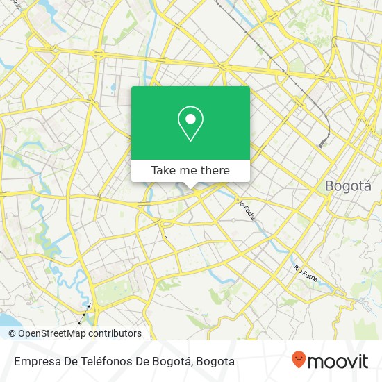 Mapa de Empresa De Teléfonos De Bogotá