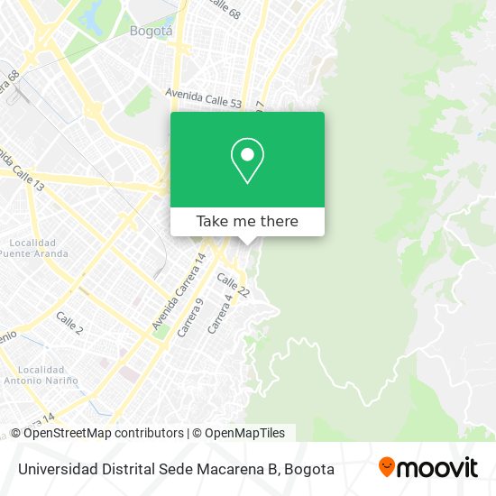 Universidad Distrital Sede Macarena B map