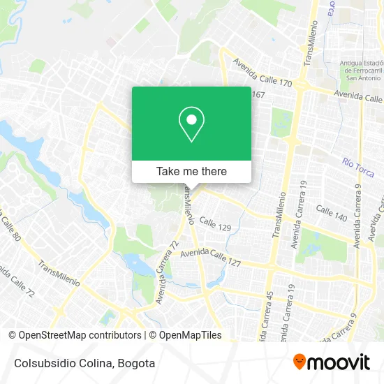 Colsubsidio Colina map