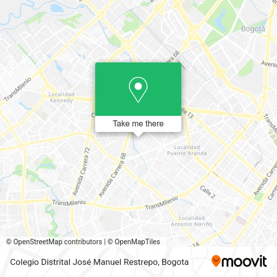 Mapa de Colegio Distrital José Manuel Restrepo