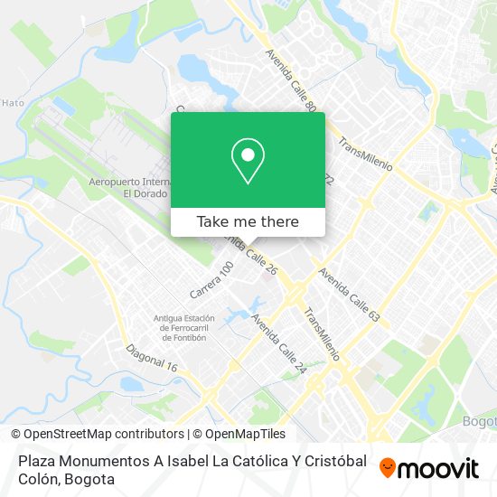 Mapa de Plaza Monumentos A Isabel La Católica Y Cristóbal Colón