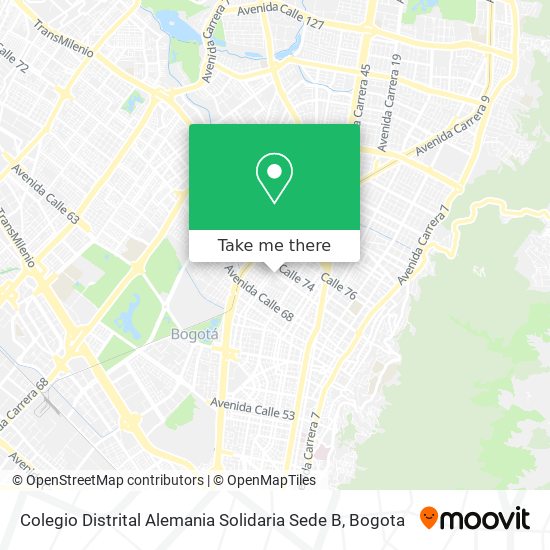 Mapa de Colegio Distrital Alemania Solidaria Sede B