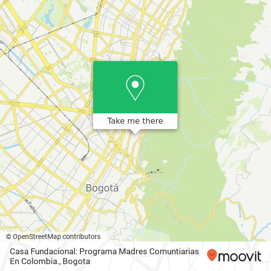 Casa Fundacional: Programa Madres Comuntiarias En Colombia. map