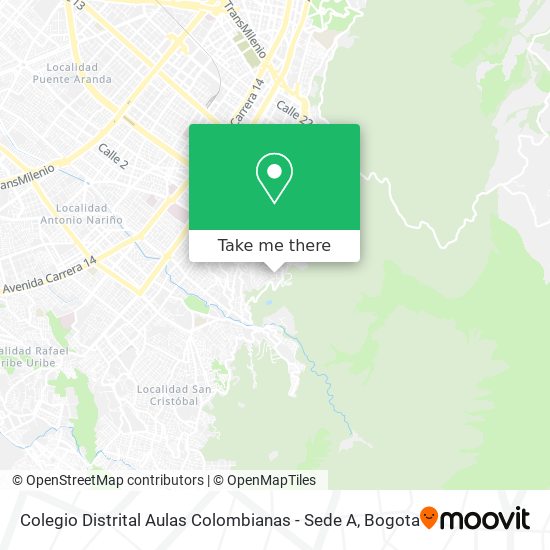 Colegio Distrital Aulas Colombianas - Sede A map