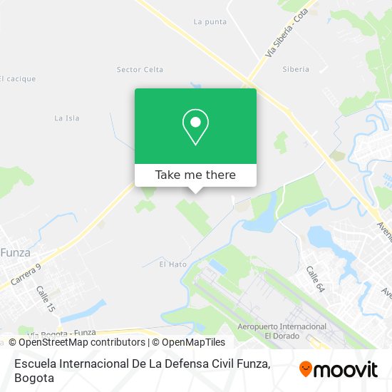 Mapa de Escuela Internacional De La Defensa Civil Funza