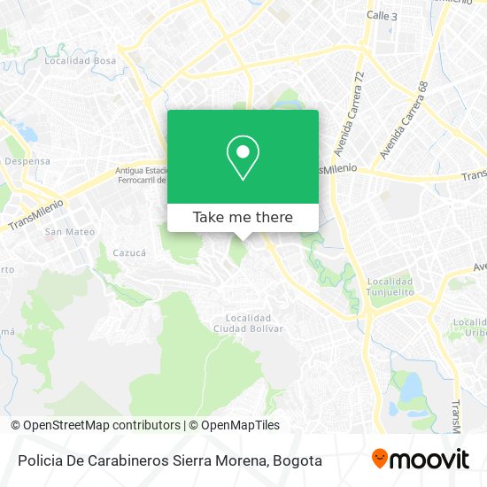 Policia De Carabineros Sierra Morena map