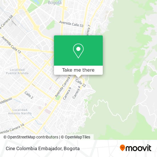 Cine Colombia Embajador map