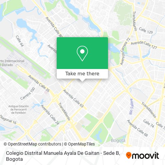 Colegio Distrital Manuela Ayala De Gaitan - Sede B map