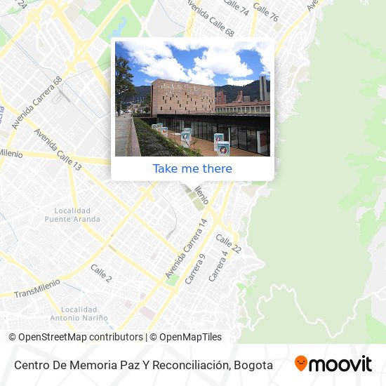 Centro De Memoria Paz Y Reconciliación map