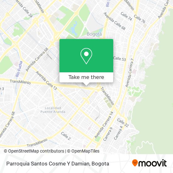 Parroquia Santos Cosme Y Damian map