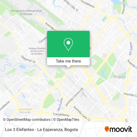 Mapa de Los 3 Elefantes - La Esperanza
