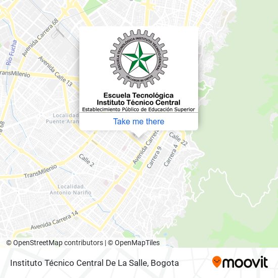 Mapa de Instituto Técnico Central De La Salle