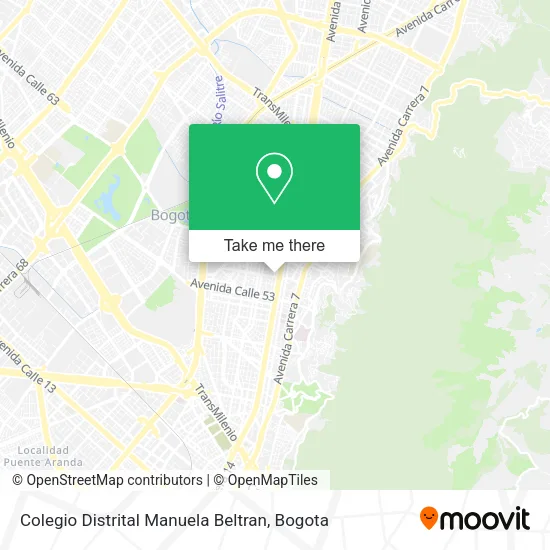 Mapa de Colegio Distrital Manuela Beltran