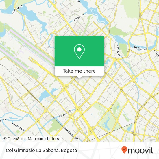 Col Gimnasio La Sabana map