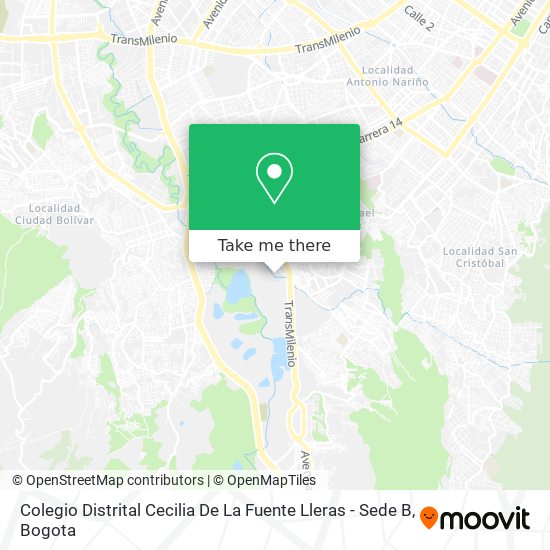 Mapa de Colegio Distrital Cecilia De La Fuente Lleras - Sede B