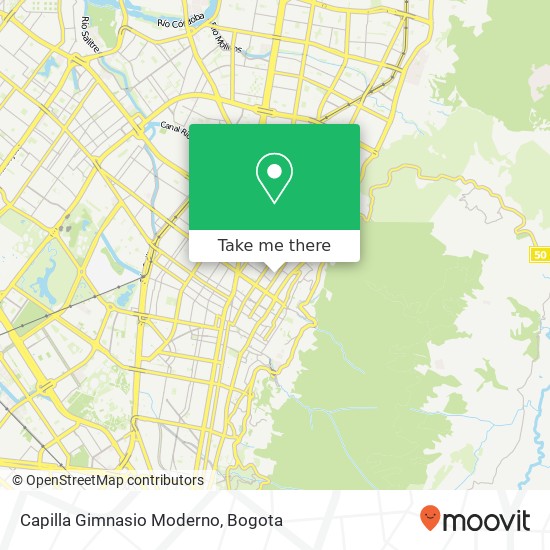 Mapa de Capilla Gimnasio Moderno