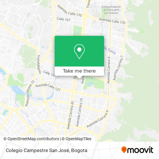 Mapa de Colegio Campestre San José