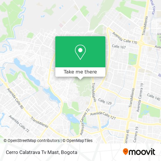 Mapa de Cerro Calatrava Tv Mast
