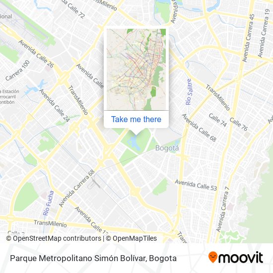Parque Metropolitano Simón Bolívar map