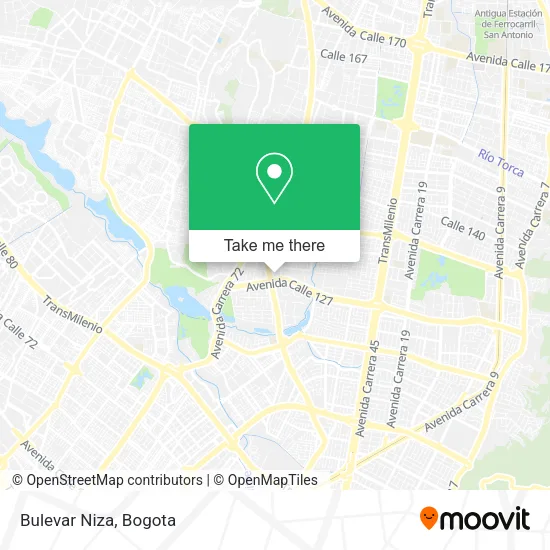Bulevar Niza map