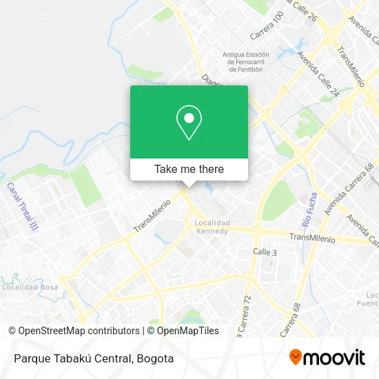 Parque Tabakú Central map