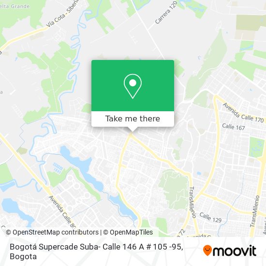 Bogotá Supercade Suba- Calle 146 A # 105 -95 map