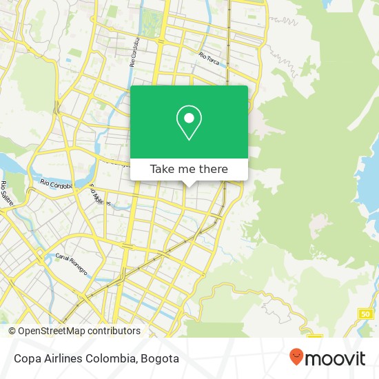 Copa Airlines Colombia map