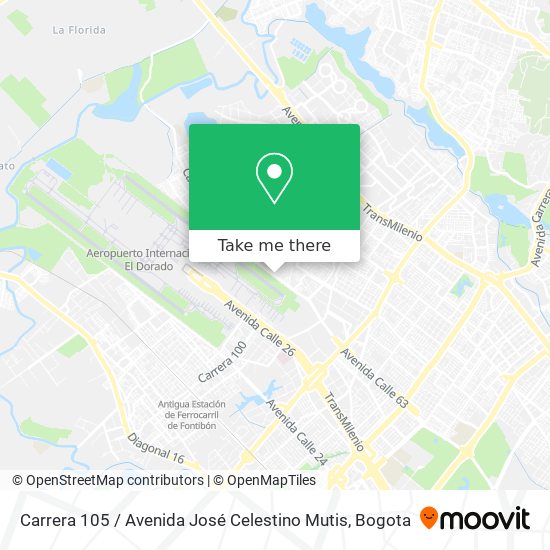 Mapa de Carrera 105 / Avenida José Celestino Mutis