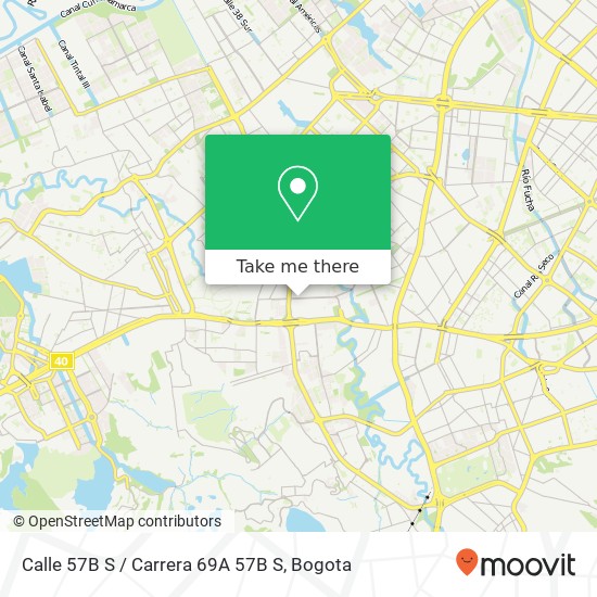 Mapa de Calle 57B S / Carrera 69A 57B S
